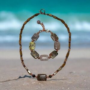 Elegant Handcrafted Stone Beaded Jewelry Set